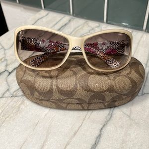 Cream Colored Coach Sunglasses